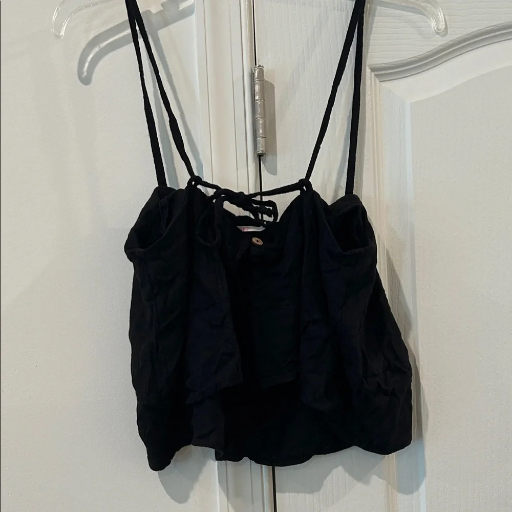Free People Black Strappy Camisole